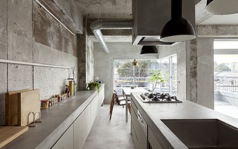 cocina de microcemento