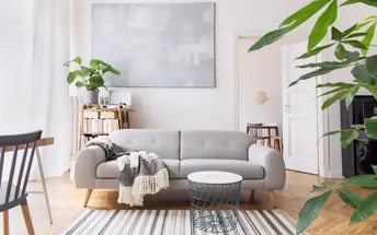 salón de estilo nórdico