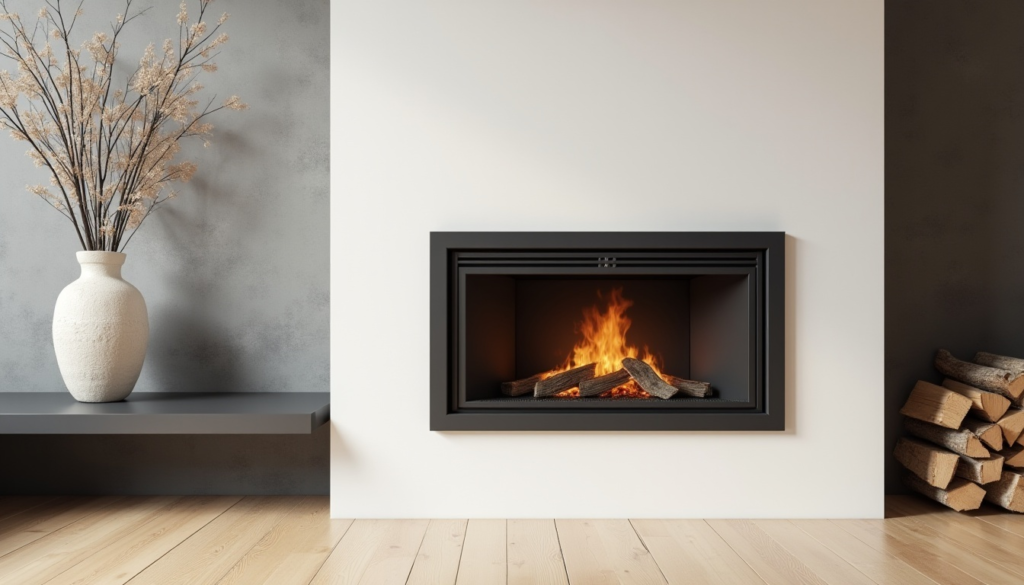 chimenea de leña moderna